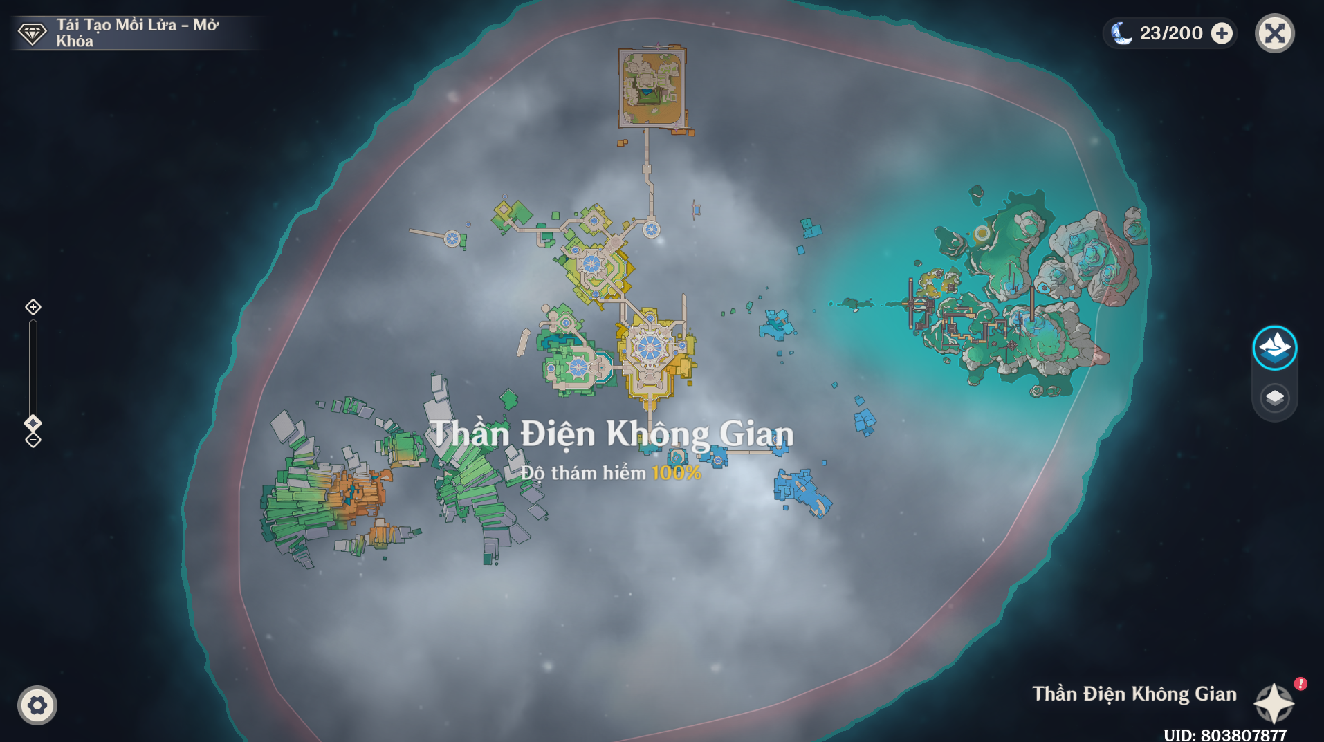 Thần Điện Không Gian 100%